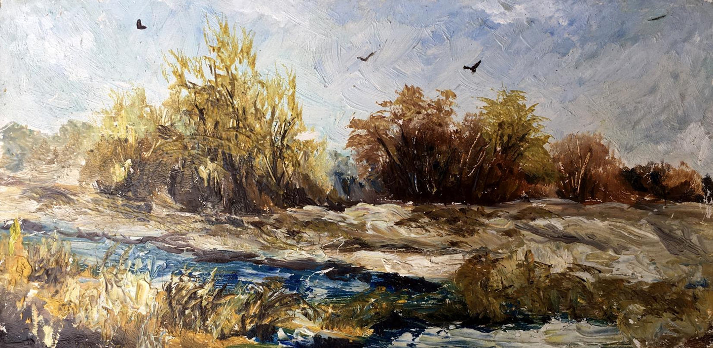 Oil painting Autumn days Unknown artist