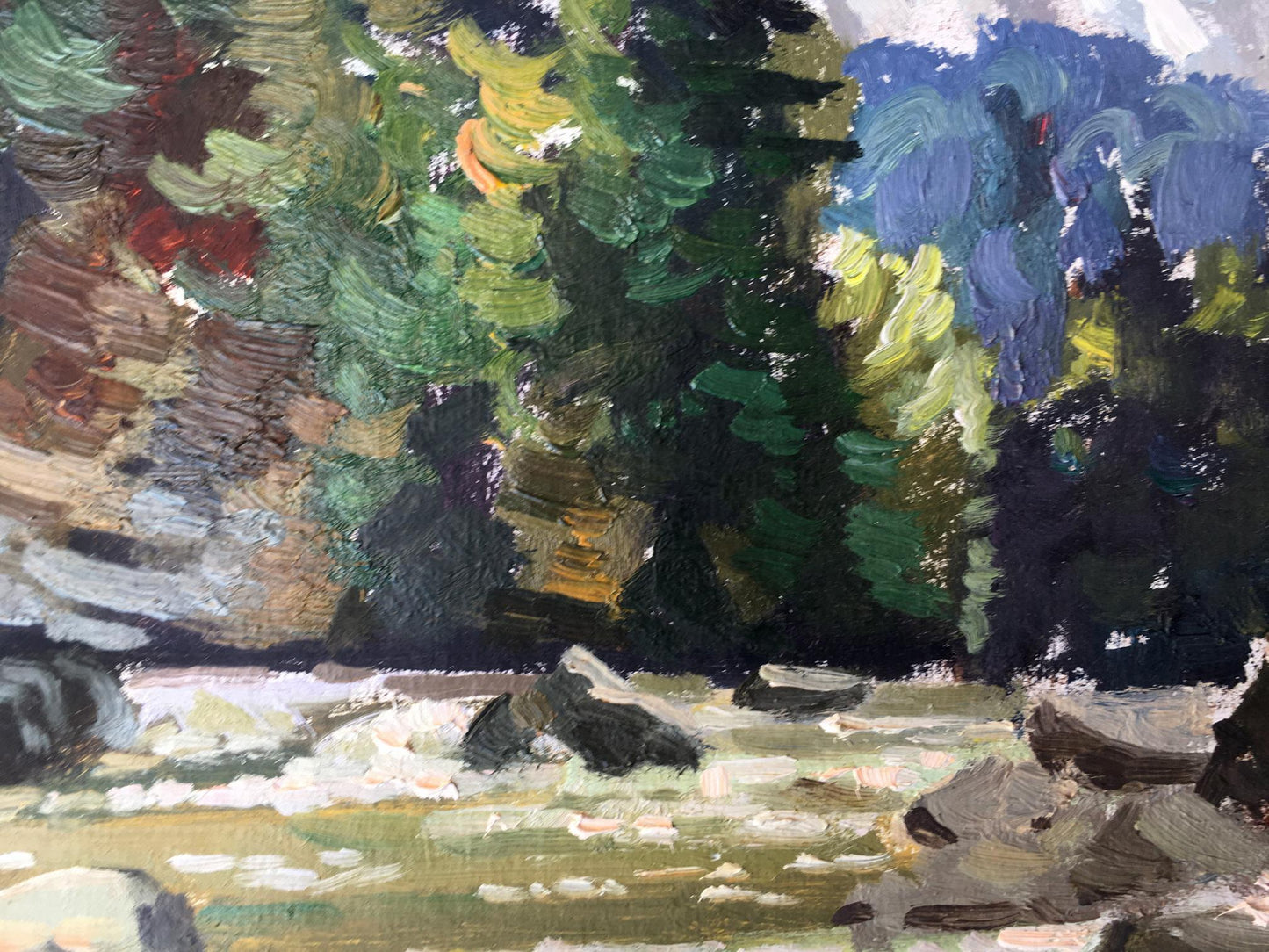 Oil painting Rest in the forest Batrakov Vladimir Grigorievich