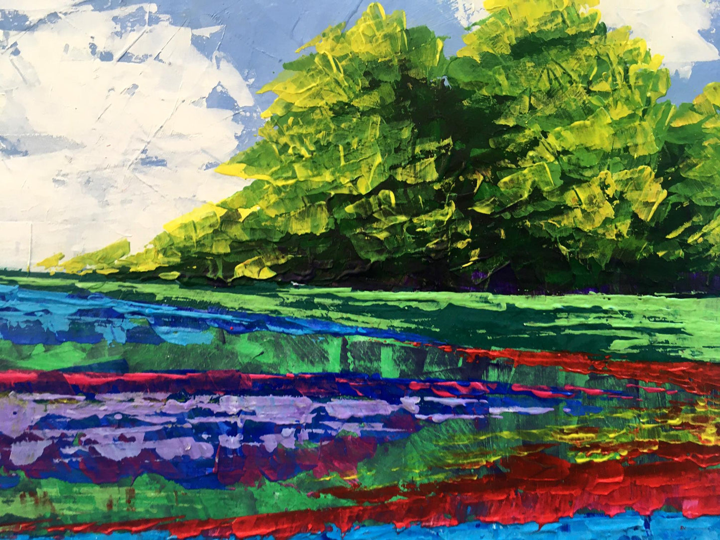 Oil painting Twilight Forestscape V. Zadorozhnya