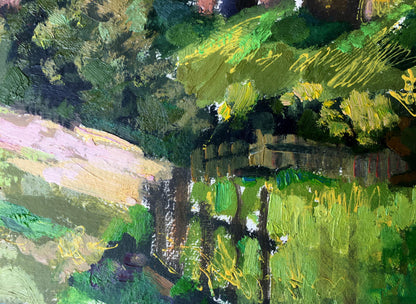 Oil painting Carpathian village Batrakov Vladimir Grigorievich