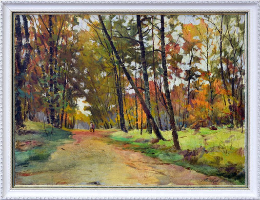 Oil painting Autumn in the Park Maltsev Nikolai Alexandrovich