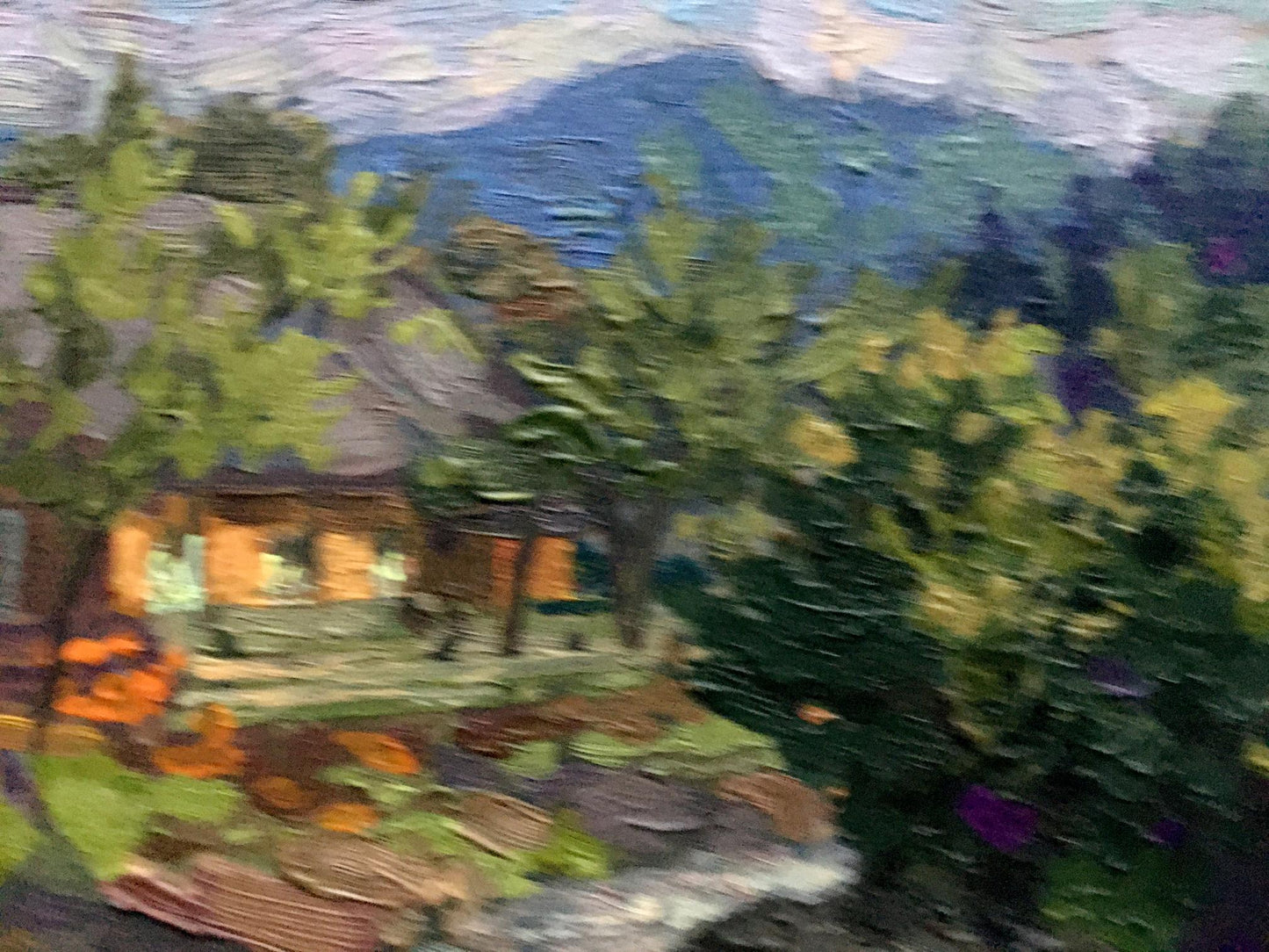 Oil painting Transcarpathian village Batrakov Vladimir Grigorievich