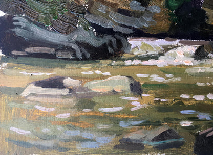 Oil painting Rest in the forest Batrakov Vladimir Grigorievich