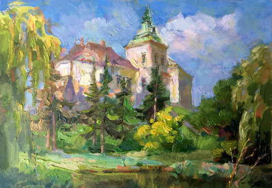 Oil painting Olesko Castle Batrakov Vladimir Grigorievich