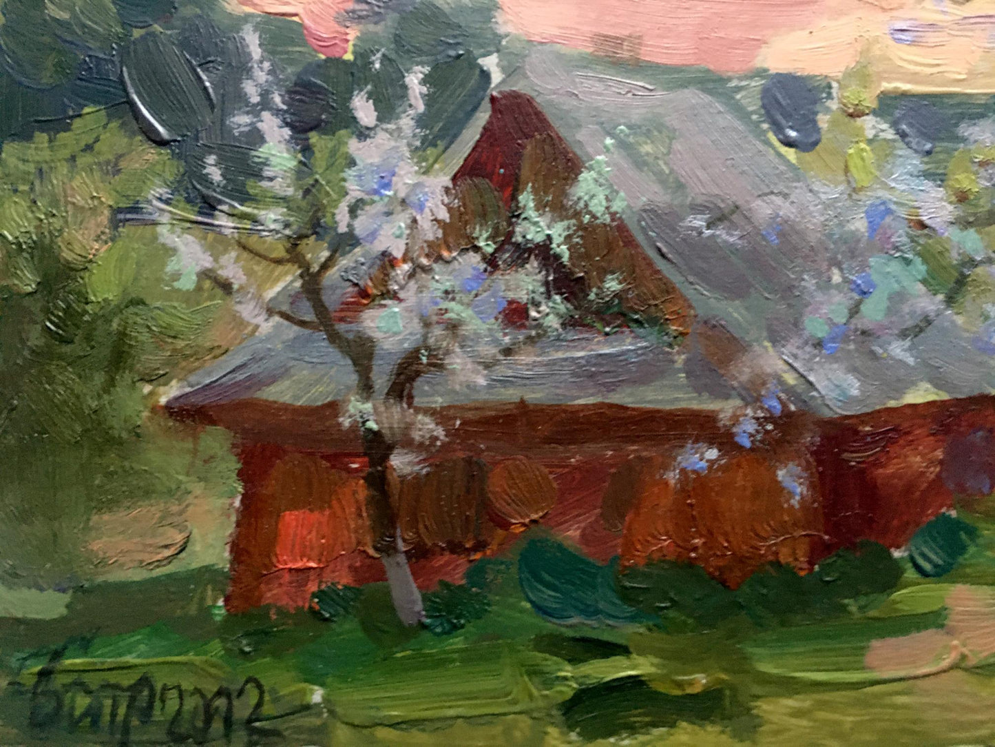 Oil painting Spring evening Batrakov Vladimir Grigorievich