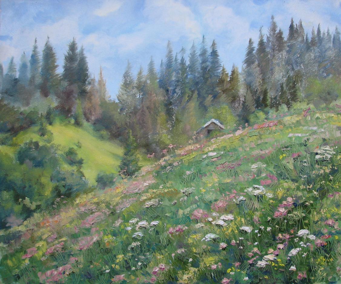 Oil painting After rain Osnach Olesia