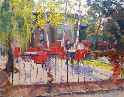 Oil painting Summer park Serdyuk Boris Petrovich