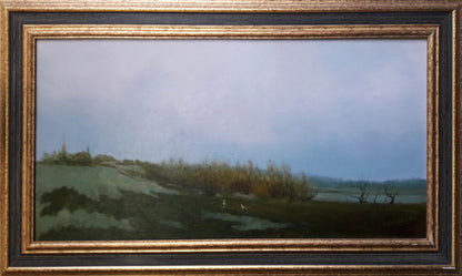 Oil painting The storks have arrived Korkishko Vasily
