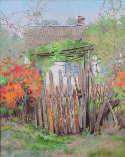 Oil painting In the arms of nature Osnach Olesia