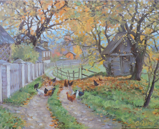 Oil painting November Osnach Olesia