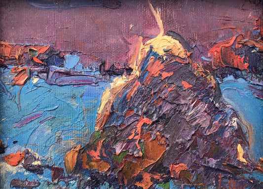 Oil painting Winter night Ivanyuk Oksana