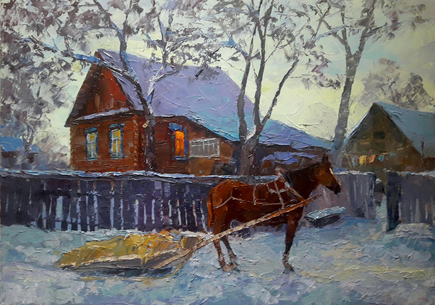 Oil painting The village of Gremyach Serdyuk Boris Petrovich