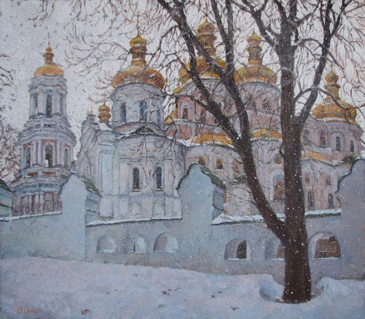 Oil painting Heaven and earth are triumphing now Osnach Olesia