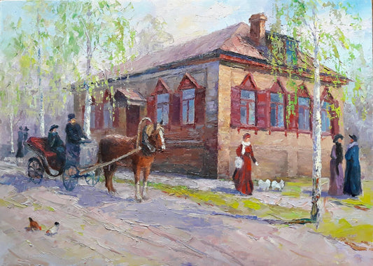 Oil painting Ancient Konotop Serdyuk Boris Petrovich