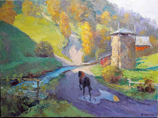 Oil painting Mountain motif Serdyuk Boris Petrovich