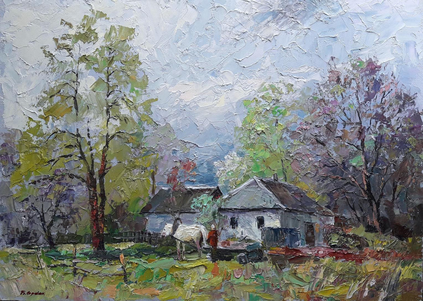 Oil painting Parent's house