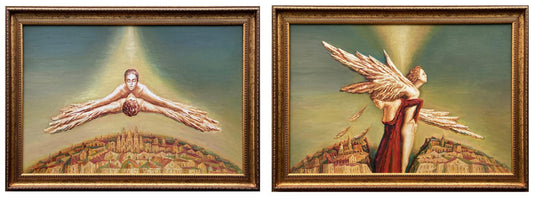 Oil painting A set of pictures about love Benfialov