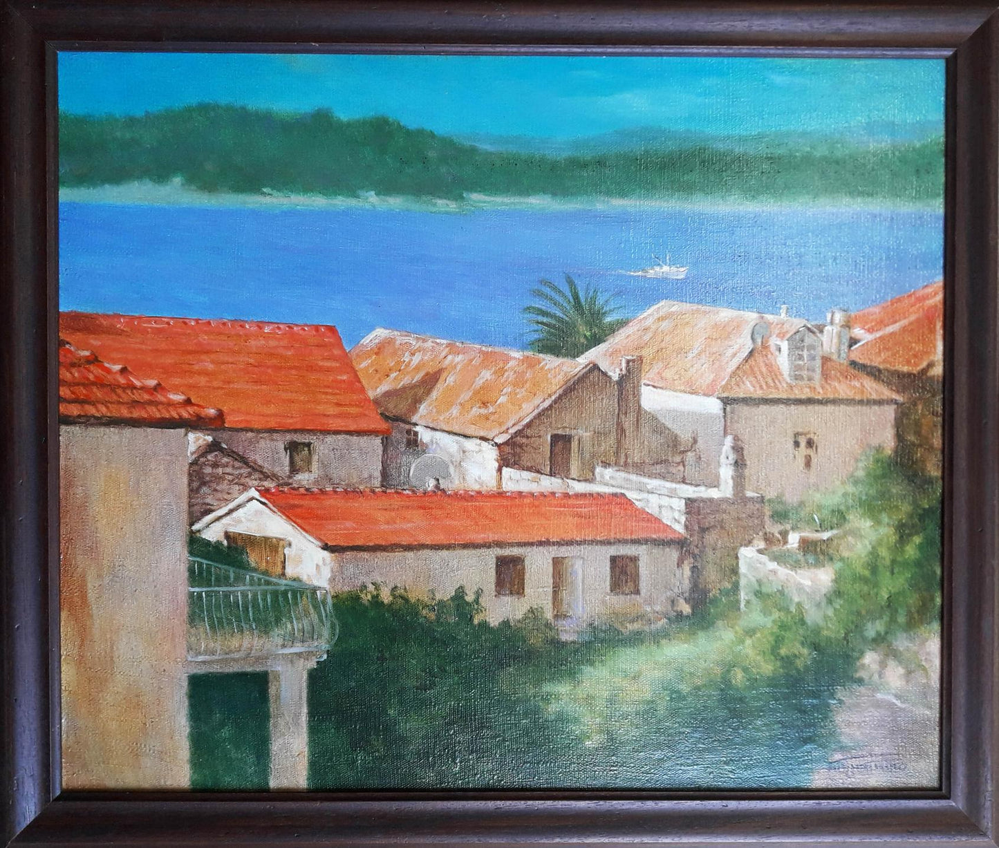 Oil painting Villas by the sea Vasily Korkishko