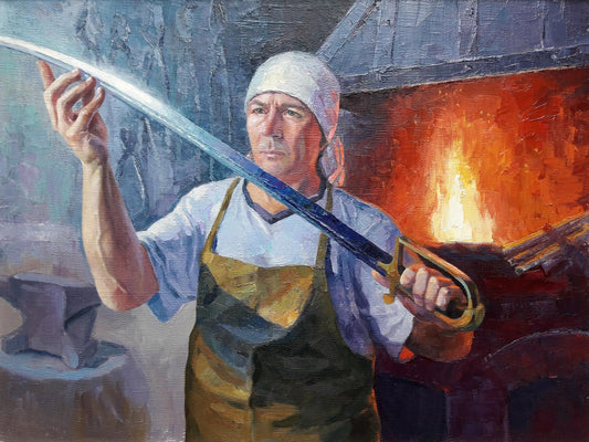 Oil painting Blacksmith Serdyuk Boris Petrovich