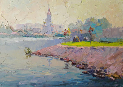 Oil painting Dry Kagamlyk River Serdyuk Boris Petrovich