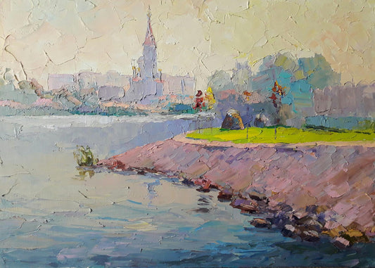 Oil painting Dry Kagamlyk River Serdyuk Boris Petrovich