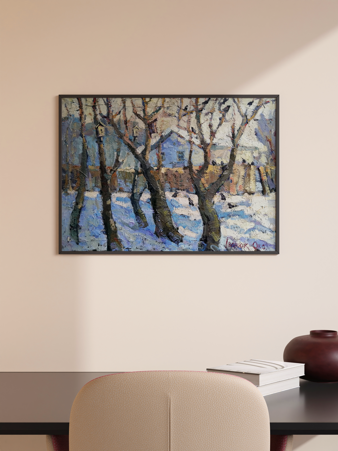 Oil painting Last snow