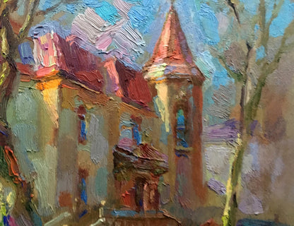 Oil painting Streets of Lviv Batrakov Vladimir Grigorievich