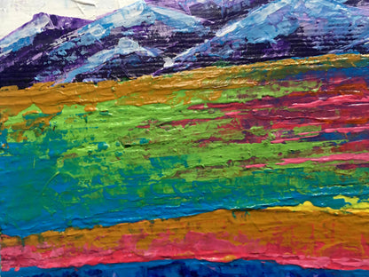 Oil painting Cloudy day in the mountains V. Zadorozhnya