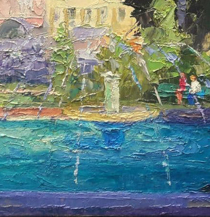 Oil painting Odessa. Fountain near the temple Serdyuk Boris Petrovich