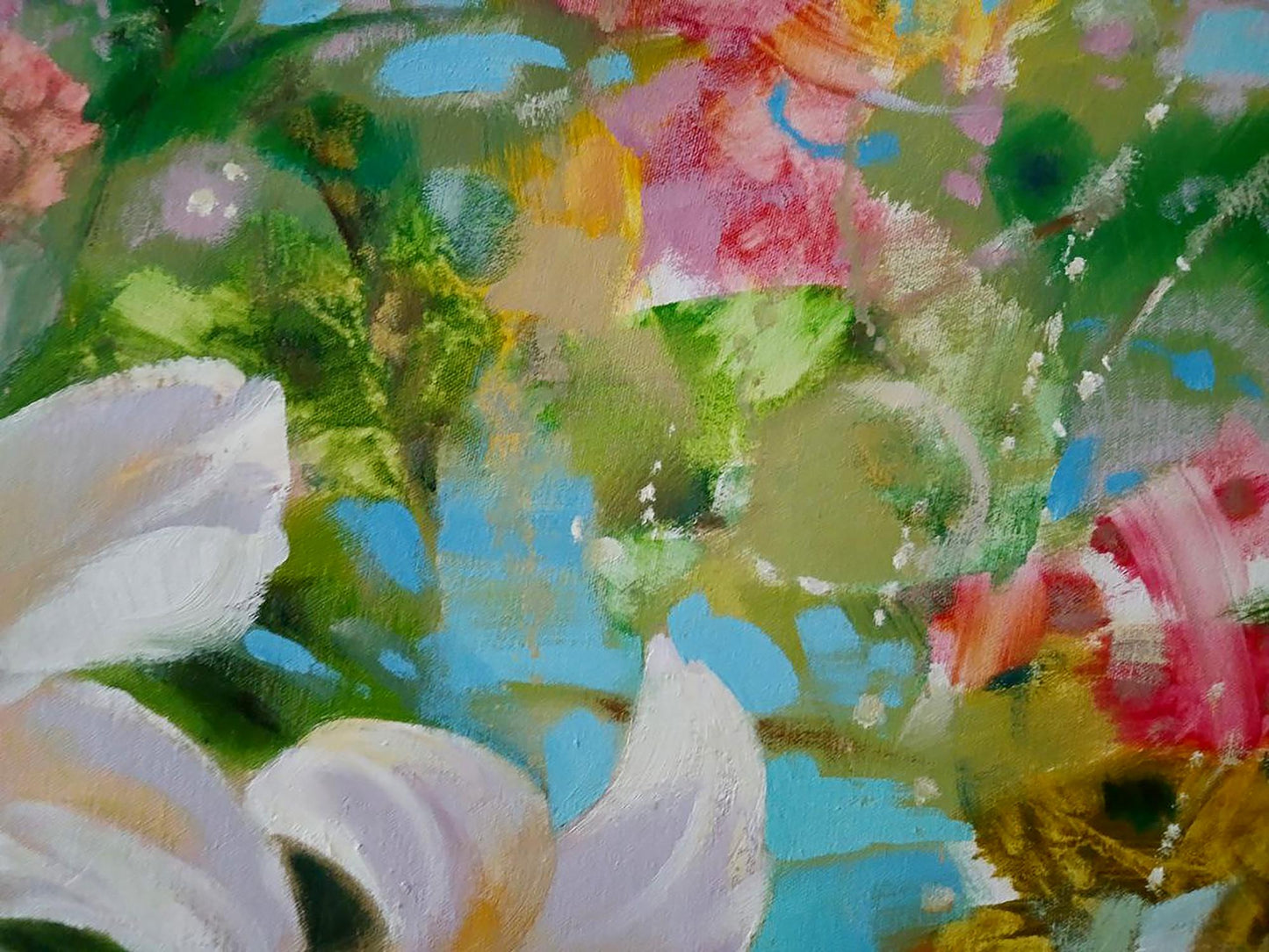 Abstract oil painting Summer flowers Anatoly Tarabanov