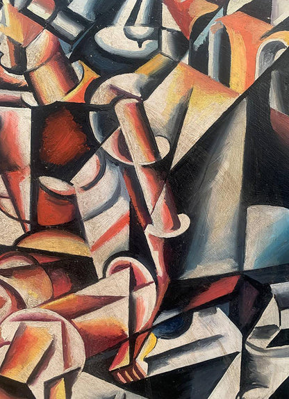 Abstract oil painting A look into the future V. Konotopsky