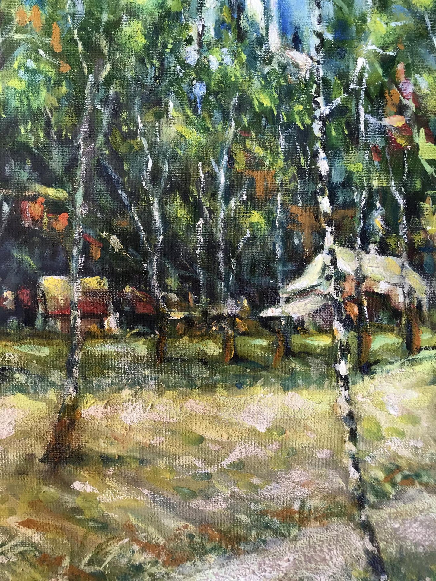 Ivan Leontyevich Shapoval's oil painting depicts the birches of Sumy