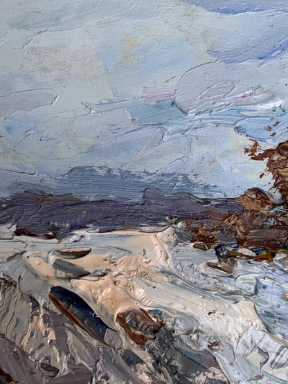Oil painting Winter road Oleksiyander Cherednichenko