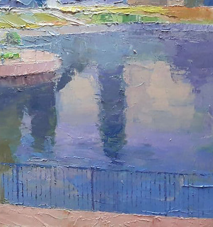 Oil painting City garden Serdyuk Boris Petrovich №SERB 707