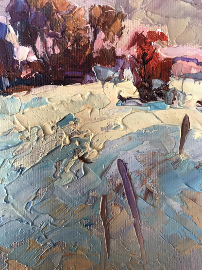 Oil painting Winter distance Oksana Ivanyuk