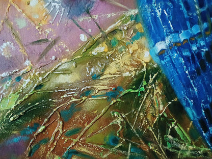 Abstract oil painting Blue Bird Anatoly Tarabanov