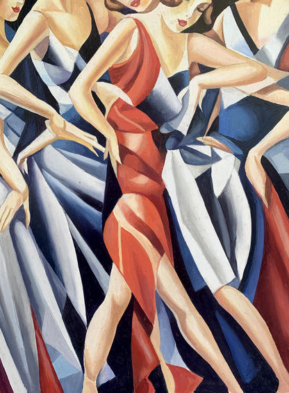 Abstract oil painting Slender girls Victor Konotopsky