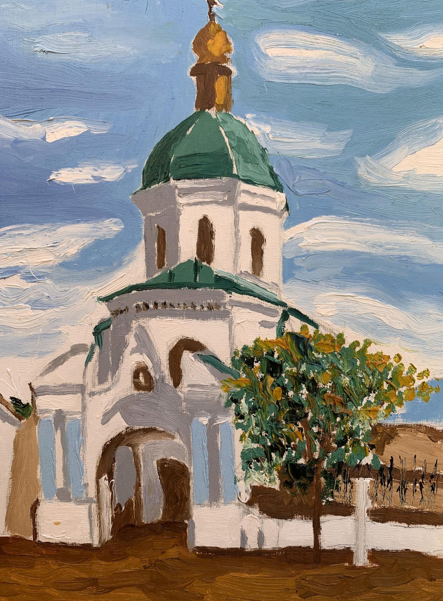 Oil painting City Church Oleksandr Gukalov