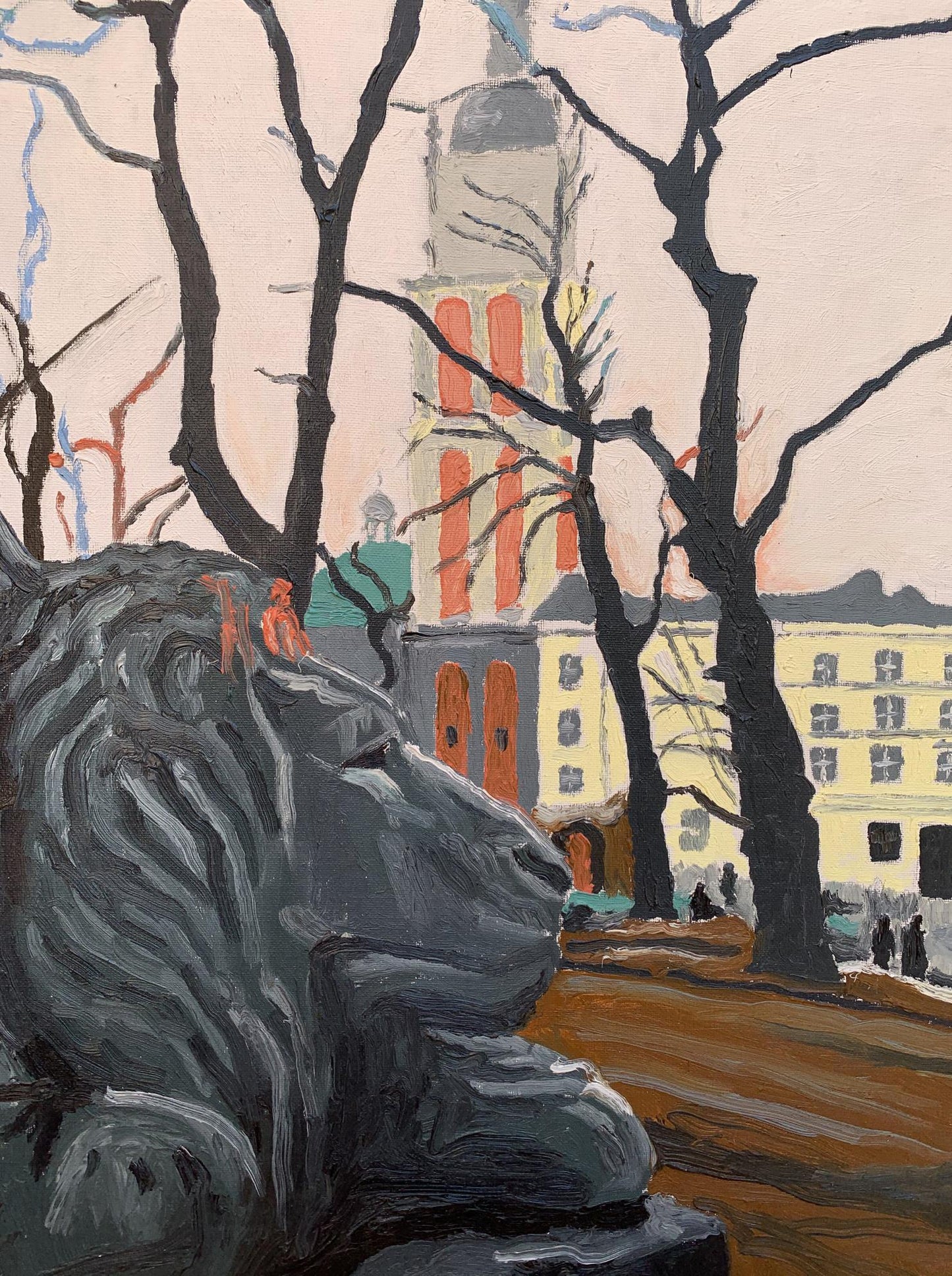 Oil painting Town Square Oleksandr Gukalov