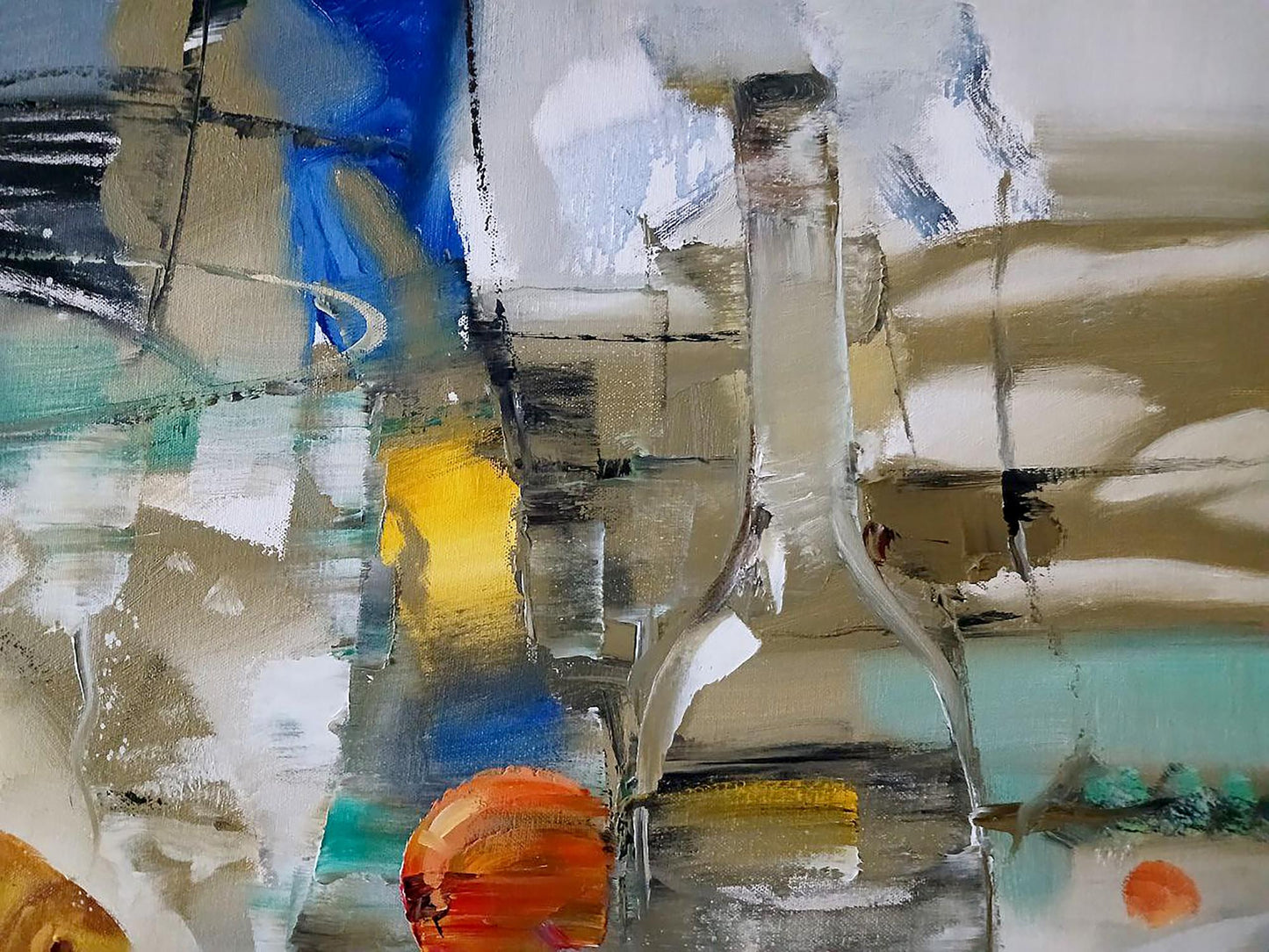 Abstract oil painting Goldfish Anatoly Tarabanov