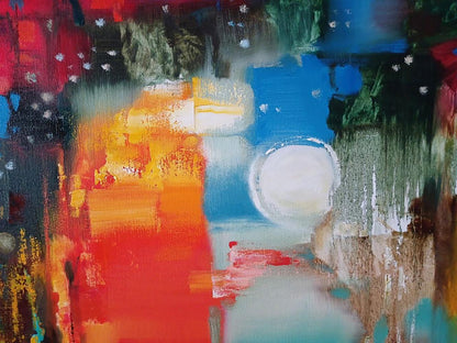 Abstract oil painting Cantata Anatoly Tarabanov