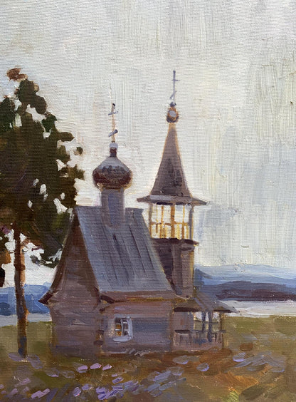 Oil painting Temple Unknown artist