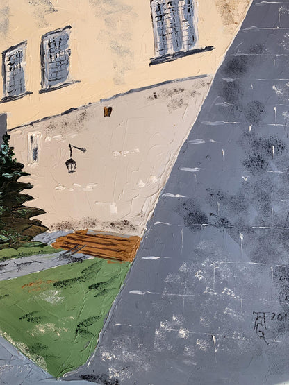 Oil painting Next to the penthouse Oleksandr Gukalov