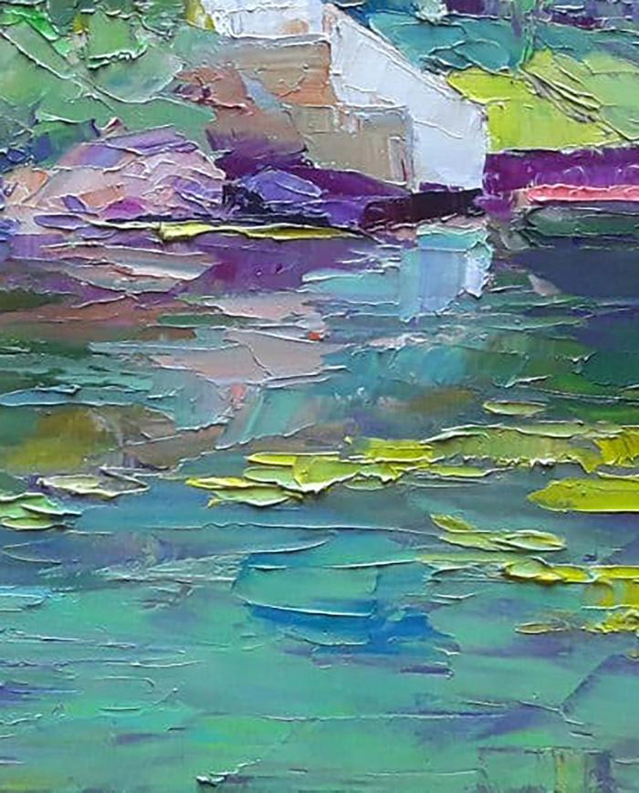 Oil painting White sailboat Serdyuk Boris Petrovich