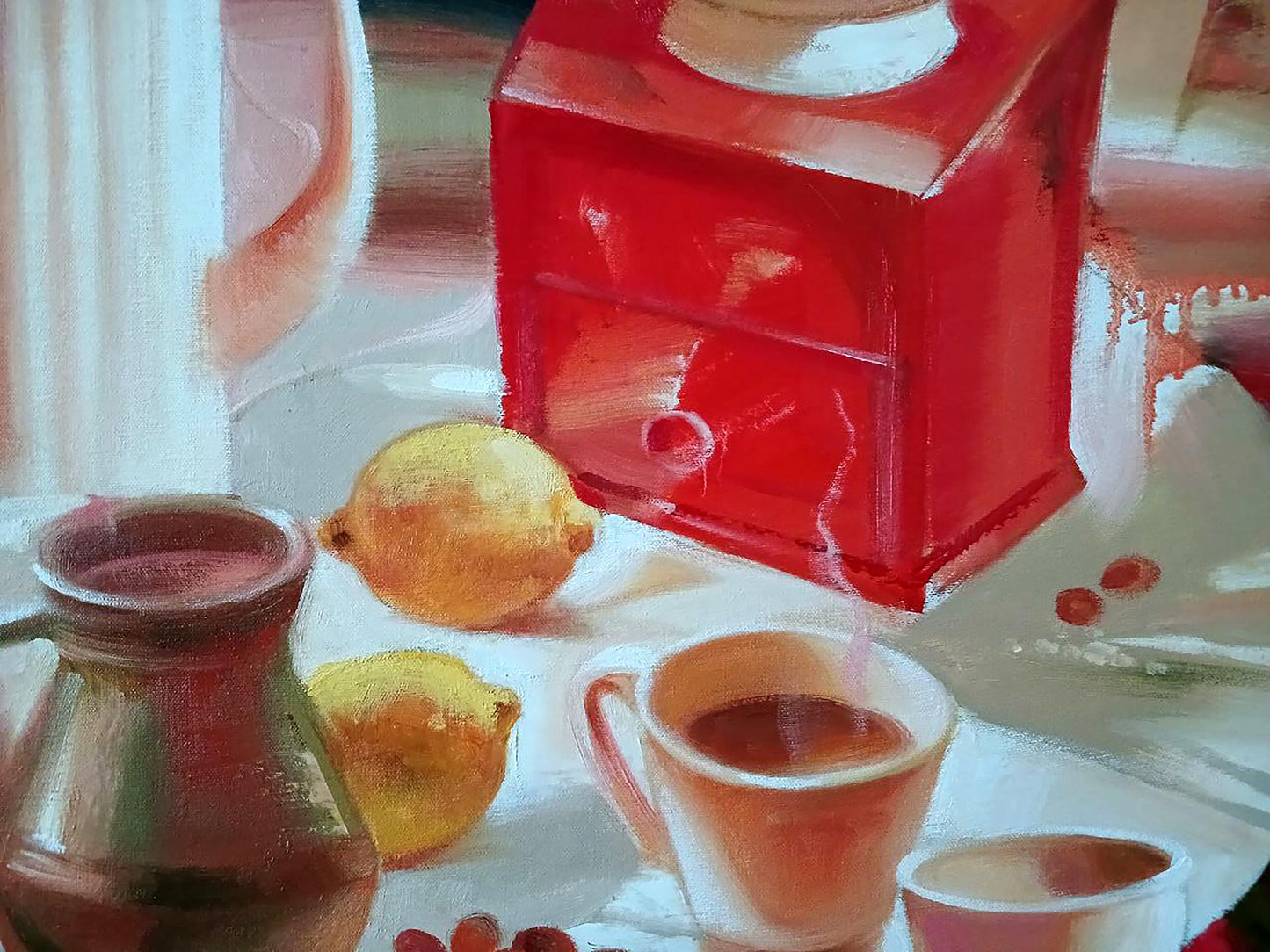 Abstract oil painting Delicious coffee Anatoly Tarabanov