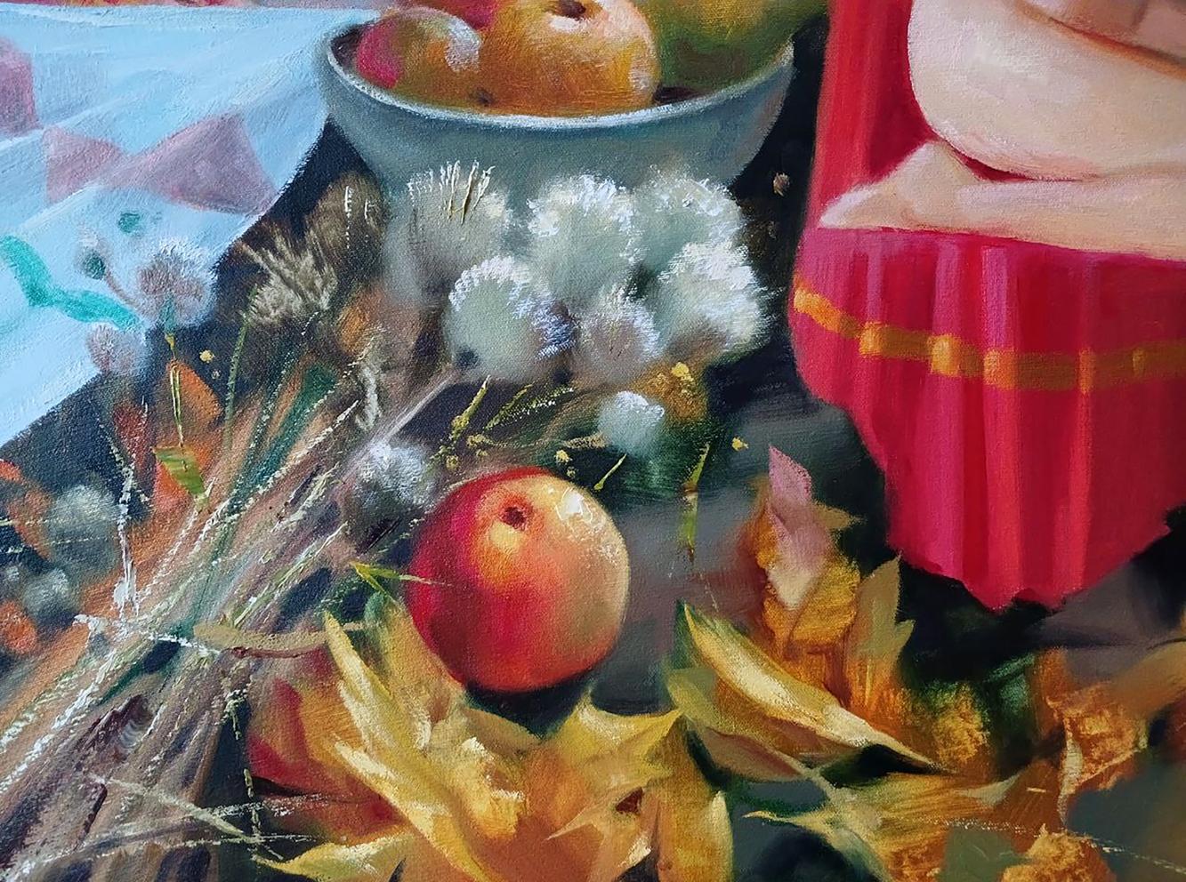 Abstract oil painting Golden autumn Anatoly Tarabanov