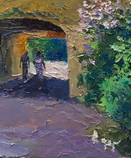 Oil painting Odessa courtyard Serdyuk Boris Petrovich