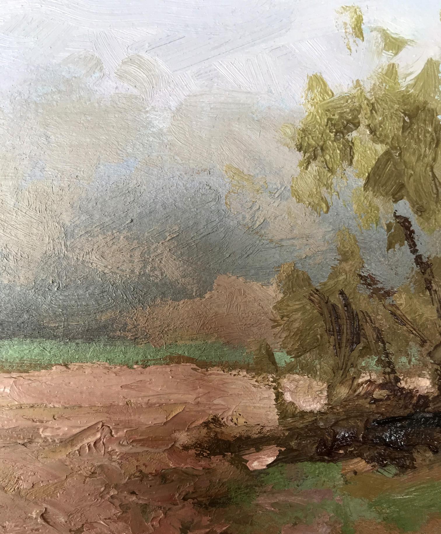 Oil painting rain Nature