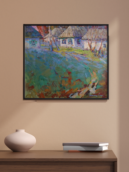 Oil painting Warm summer day