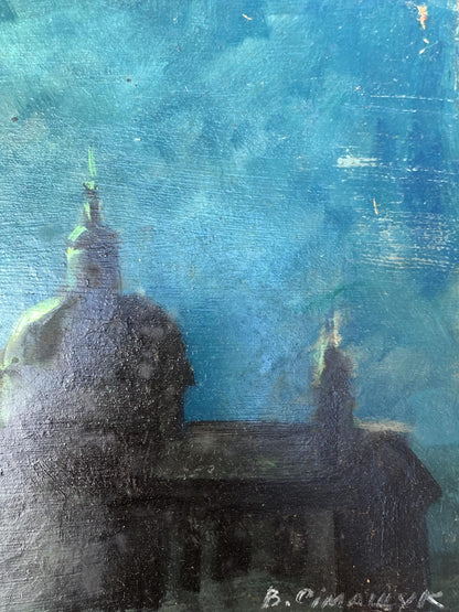 Oil painting Shining moon Valentina Simashchuk